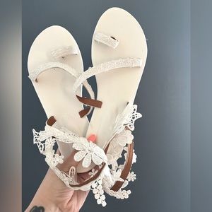 Flower ankle wrap Sandels